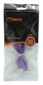 Sbox USB->Micro USB 1M USB-1031U purple
