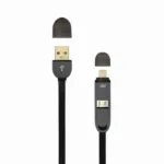 Sbox USB->Micro USB+IPH.5 M/M 1M black 2IN1B