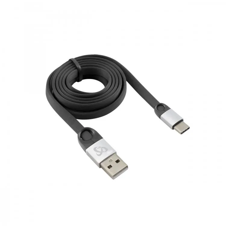 mobilux-usb-c-2-4a Sbox USB 2.0-Type-C/2.4A black/silver 1.5M