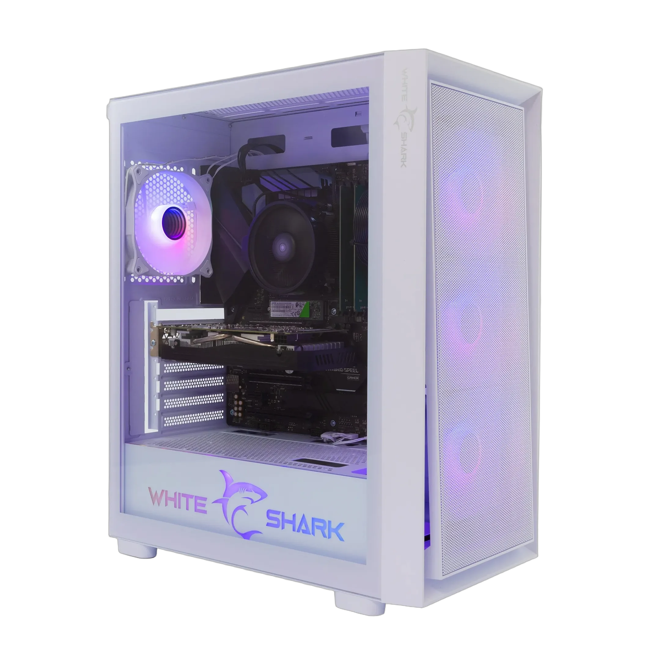 mobilux-warhead-3-w White Shark GCC-2401 Warhead-3 White 4 Fans 12cm RGB