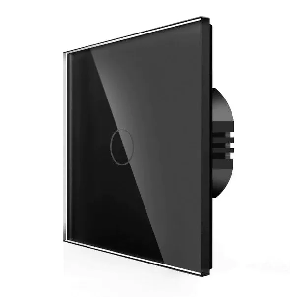 mobilux-wt-101-wifi-1gangnl-1000b-g Spring One Gang, One Way Touch Switch, Glass Black