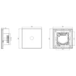 Spring Two Gang, One Way Touch Switch, Glass White