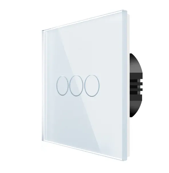 mobilux-wt-301-wifi-3gangnl-1000w-g Spring Three Gang, One Way Touch Switch, Glass White