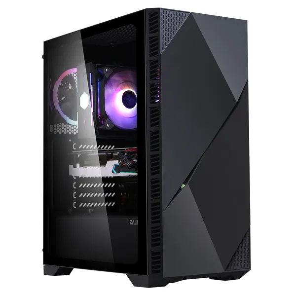 mobilux-z3-iceberg-black Zalman Z3 Iceberg Black ATX,T/G,ARGB Fan x 2