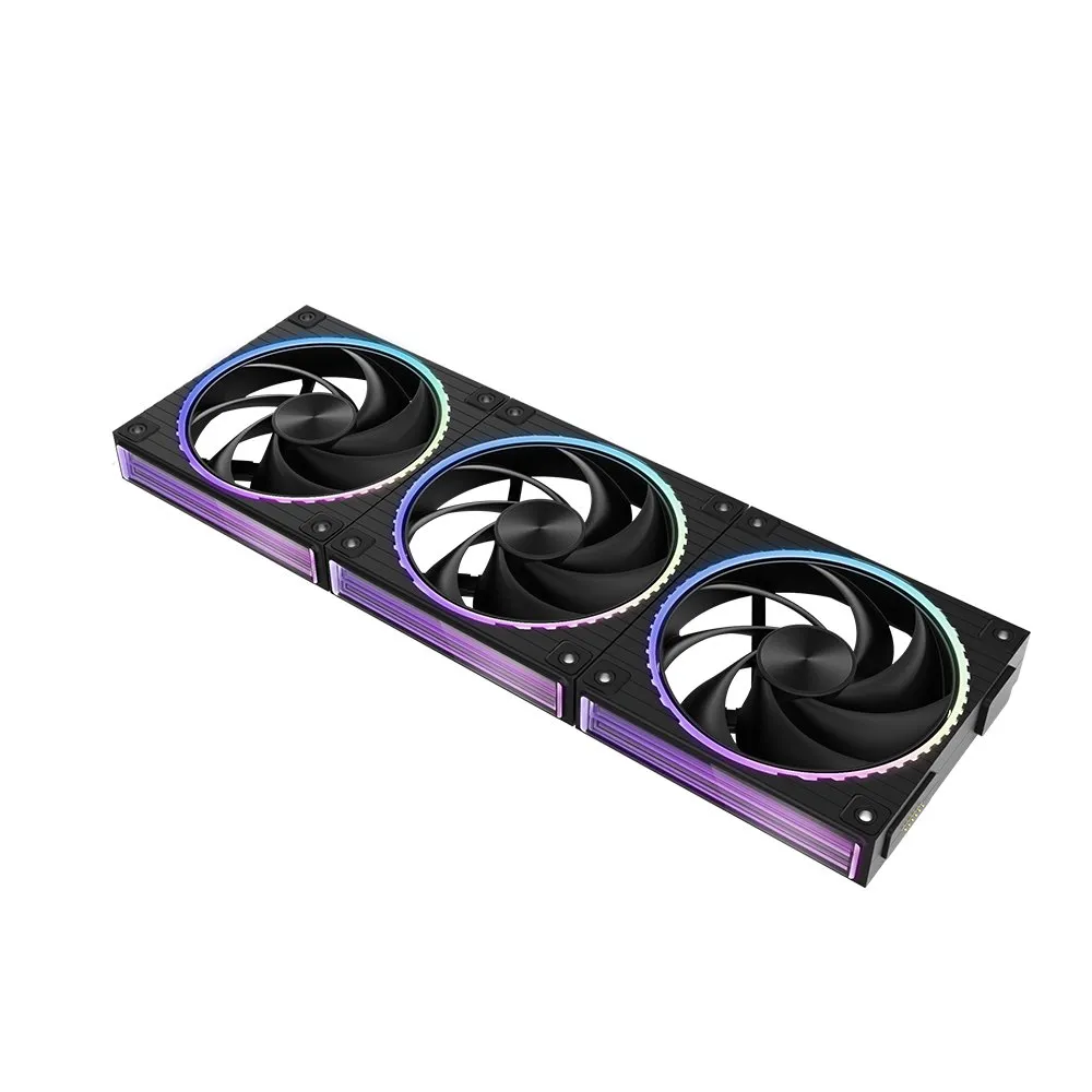 mobilux-zm-df120-a3-black Zalman ZM-DF120 A3, 120mm Daisy Chain Fan, PWM, 3Pack, Black