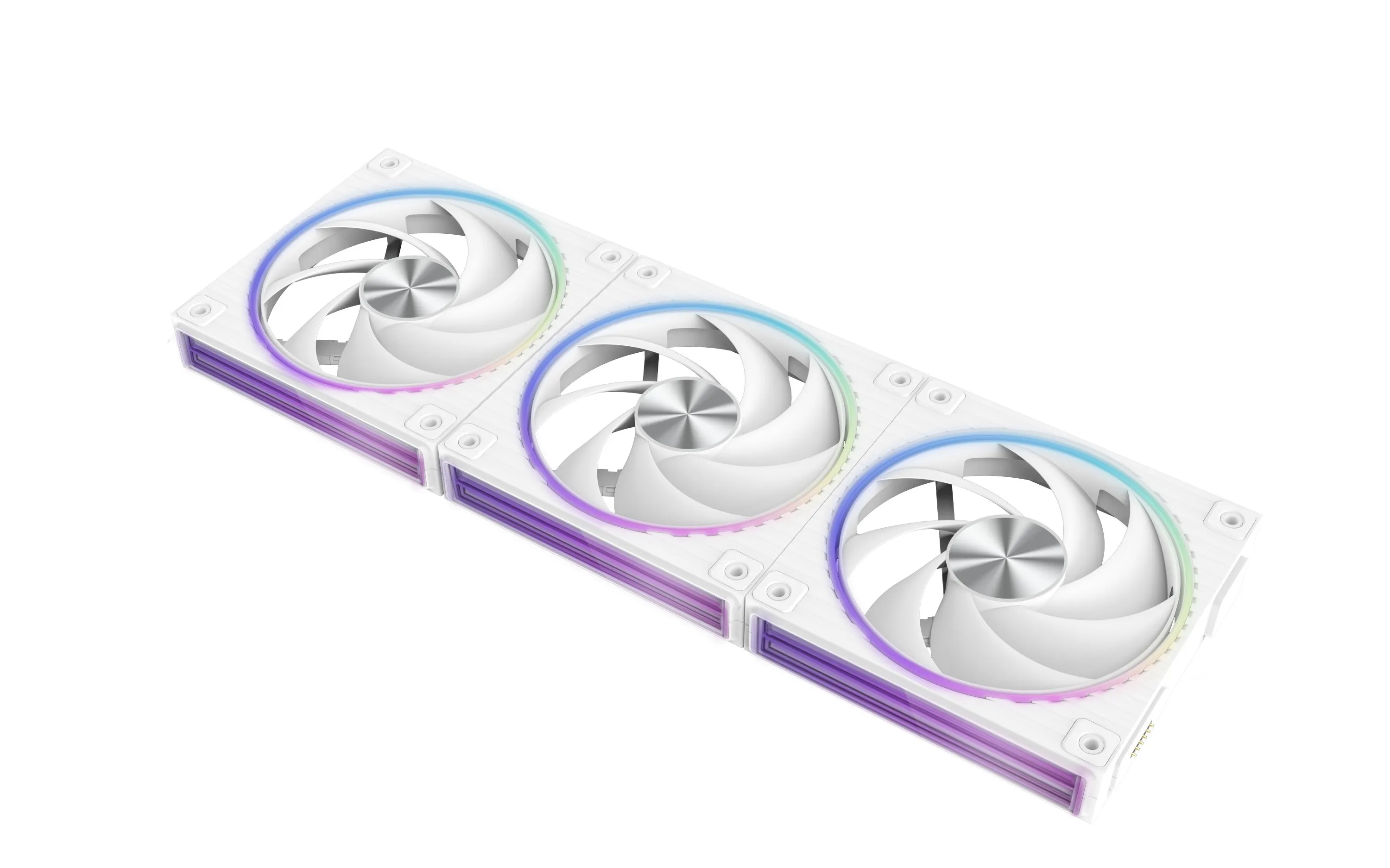 mobilux-zm-df120r-a3-white Zalman ZM-DF120R A3, 120mm Daisy Chain Fan, Reverse, 3Pack, White