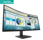 HP RENEW RENEW SILVER HP P34hc G4 Curved Charging Monitor – 34″ 3440×1440 WQHD 250-nit 100Hz AG, Curved, VA, USB-C(65W)/HDMI/DisplayPort, 4x USB-A, speakers, height adjustable/tilt, 1 years