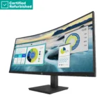HP RENEW RENEW SILVER HP P34hc G4 Curved Charging Monitor – 34″ 3440×1440 WQHD 250-nit 100Hz AG, Curved, VA, USB-C(65W)/HDMI/DisplayPort, 4x USB-A, speakers, height adjustable/tilt, 1 years