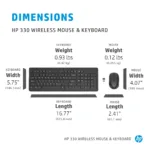 HP 330 Wireless Mouse Keyboard Combo – Black – US ENG