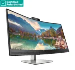 HP RENEW RENEW SILVER HP E34m G4 Curved Conferencing Monitor – 34″ 3440×1440 WQHD 400-nit 75Hz AG, Curved, VA, USB-C(65W)/HDMI/DisplayPort, 4x USB-A, speakers, 5MP webcam, RJ-45 LAN, height adjustable/tilt/swivel, 1 years