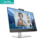 HP RENEW RENEW SILVER HP E27m G4 QHD Charging Conferencing Monitor – 27″ 2560×1440 QHD 300-nit 75Hz AG, IPS, USB-C(65W)/HDMI/DisplayPort/DisplayPort-out, 4x USB-A, speakers, 5MP webcam, RJ-45 LAN, height adjustable/tilt/swivel/pivot, 1 years