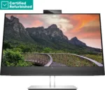 HP RENEW RENEW SILVER HP E27m G4 QHD Charging Conferencing Monitor – 27″ 2560×1440 QHD 300-nit 75Hz AG, IPS, USB-C(65W)/HDMI/DisplayPort/DisplayPort-out, 4x USB-A, speakers, 5MP webcam, RJ-45 LAN, height adjustable/tilt/swivel/pivot, 1 years