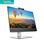 HP RENEW RENEW SILVER HP E24m G4 FHD Conferencing Monitor – 23.8″ 1920×1080 FHD 300-nit 75Hz AG, IPS, USB-C(65W)/HDMI/DisplayPort Daisy-Chain, 4x USB-A, speakers, 5MP webcam, RJ-45 LAN, height adjustable/tilt/swivel/pivot, 1 years