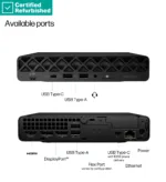 HP RENEW RENEW SILVER HP EliteDesk 8 G1i Mini – Ultra 9-285, 64GB, 1TB SSD, USB Mouse, Win 11 Home, 1 years