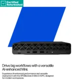 HP RENEW RENEW SILVER HP EliteDesk 8 G1i Mini – Ultra 9-285, 64GB, 1TB SSD, USB Mouse, Win 11 Home, 1 years