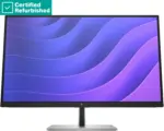 HP RENEW RENEW SILVER HP E27q G5 QHD Monitor – 27″ 2560×1440 QHD 350-nit 75Hz AG, IPS, HDMI/DisplayPort, 4x USB-A, height adjustable/tilt/swivel/pivot, 1 years