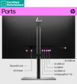 HP RENEW RENEW SILVER HP E27q G5 QHD Monitor – 27″ 2560×1440 QHD 350-nit 75Hz AG, IPS, HDMI/DisplayPort, 4x USB-A, height adjustable/tilt/swivel/pivot, 1 years