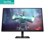 HP RENEW RENEW SILVER OMEN by HP 27k UHD Gaming Monitor – 27″ 3840×2160 UHD 400-nit 144 Hz AG, IPS, USB-C/2x HDMI/DisplayPort, 2x USB-A, speakers, height adjustable/tilt/pivot, 1 years