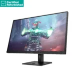 HP RENEW RENEW SILVER OMEN by HP 27k UHD Gaming Monitor – 27″ 3840×2160 UHD 400-nit 144 Hz AG, IPS, USB-C/2x HDMI/DisplayPort, 2x USB-A, speakers, height adjustable/tilt/pivot, 1 years
