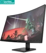 HP RENEW RENEW GOLD OMEN by HP 32c Curved Gaming Monitor – 31.5″ 2560×1440 QHD 400-nit 165Hz AG, Curved, VA HDR 400, 2x HDMI/DisplayPort, height adjustable/tilt, 1 years