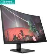 HP RENEW RENEW GOLD OMEN by HP 32c Curved Gaming Monitor – 31.5″ 2560×1440 QHD 400-nit 165Hz AG, Curved, VA HDR 400, 2x HDMI/DisplayPort, height adjustable/tilt, 1 years