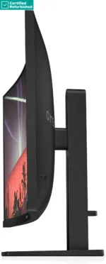 HP RENEW RENEW GOLD OMEN by HP 32c Curved Gaming Monitor – 31.5″ 2560×1440 QHD 400-nit 165Hz AG, Curved, VA HDR 400, 2x HDMI/DisplayPort, height adjustable/tilt, 1 years