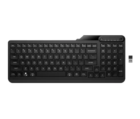 HP 475 Wireless Silent Keyboard – Dual-Mode, Spill-resistant, Sanitizable, Programmable – Black – US ENG