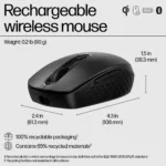 HP 695 Wireless Bluetooth Mouse – Wireless Qi-Charging, Programmable, 4-way Scrolling – Black