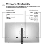 HP 727pq Series 7 Pro QHD Monitor – OPENBOX – 27″ 2560×1440 QHD 400-nit 120Hz AG, IPS Black HDR 400, USB-C(15W)/HDMI/DisplayPort Daisy-Chain, 3x USB-A, height adjustable/tilt/swivel/pivot, 3 years (replaces Z27q G3)