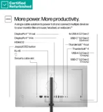 HP RENEW RENEW SILVER HP 727pk Series 7 Pro 4K Charging Monitor – 27″ 3840×2160 UHD 400-nit 60Hz AG, IPS Black HDR 400, USB-C(100W)/USB-C(15W)/HDMI/DisplayPort Daisy-Chain, 5x USB-A, RJ-45 LAN, height adjustable/tilt/swivel/pivot, 1 years