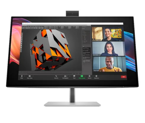 HP 727pm Series 7 Pro 4K Conferencing Monitor – 27″ 3840×2160 UHD 400-nit 60Hz AG, IPS Black HDR 400, USB-C(100W/15W)/HDMI/DisplayPort Daisy-Chain, 5x USB-A, speakers, 5MP webcam, RJ-45 LAN, height adjustable/tilt/swivel/pivot, 3 years