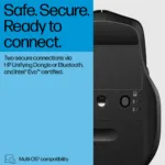 HP 685 Comfort Wireless Mouse – Dual-Mode, Programmable, 4-way scrolling, spill resistant – Black