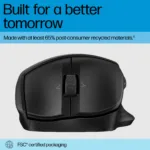 HP 685 Comfort Wireless Mouse – Dual-Mode, Programmable, 4-way scrolling, spill resistant – Black