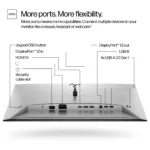 HP 724pf Series 7 Pro FHD Monitor – 23.8″ 1920×1080 FHD 300-nit 100Hz AG, IPS, HDMI/DisplayPort Daisy-Chain, 4x USB-A, height adjustable/tilt/swivel/pivot, 3 years (replaces Z24f G3)