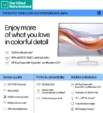 HP RENEW RENEW GOLD HP 532sf Series 5 FHD Monitor – 31.5″ 1920×1080 FHD 300-nit 100Hz AG, VA, 2x HDMI/VGA, tilt, 1 years