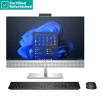 HP RENEW RENEW SILVER HP Elite 870 G9 AIO All-In-One 27 – i7-14700, 16GB, 512GB SSD, 27 FHD Non-Touch AG, FPR, Height Adjustable, USB Mouse, Win 11 Pro, 1 years