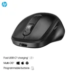 HP 515 Super Capacitor Wireless Mouse – Multi-Device, Dual-Mode, Ultra-Fast Rechargeable, Multi Surface, 4000 dpi – Black