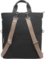 HP 14 Backpack Tote – 18 Liter Capacity, 4-way Convertible (backpack/tote/bag/handbag w/shoulder strap included), RFID Pocket, Extra Durable – Black, Beige