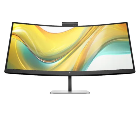 HP 534pm Series 5 Pro WQHD USB-C Curved Conferencing PVC Free Monitor – 34″ 3440×1440 WQHD 400-nit AG, VA, USB-C(100W/15W)/HDMI/DisplayPort, 3x USB-A, speakers, 5MP webcam, RJ-45 LAN, height adjustable/tilt/swivel, 3 years (replaces E34m)