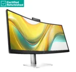 HP RENEW RENEW SILVER HP 534pm Series 5 Pro Curved Conferencing Monitor – 34″ 3440×1440 WQHD 400-nit 100Hz AG, Curved, VA, USB-C(100W)/USB-C(15W)/HDMI/DisplayPort, 3x USB-A, speakers, 5MP webcam, RJ-45 LAN, height adjustable/tilt/swivel, 1 years