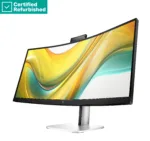 HP RENEW RENEW SILVER HP 534pm Series 5 Pro Curved Conferencing Monitor – 34″ 3440×1440 WQHD 400-nit 100Hz AG, Curved, VA, USB-C(100W)/USB-C(15W)/HDMI/DisplayPort, 3x USB-A, speakers, 5MP webcam, RJ-45 LAN, height adjustable/tilt/swivel, 1 years