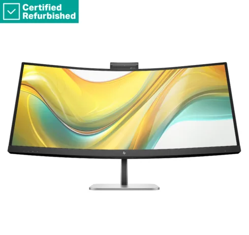 HP RENEW RENEW SILVER HP 534pm Series 5 Pro Curved Conferencing Monitor – 34″ 3440×1440 WQHD 400-nit 100Hz AG, Curved, VA, USB-C(100W)/USB-C(15W)/HDMI/DisplayPort, 3x USB-A, speakers, 5MP webcam, RJ-45 LAN, height adjustable/tilt/swivel, 1 years