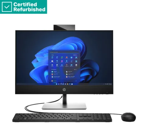 HP RENEW RENEW SILVER HP Pro 440 G9 AIO All-In-One – i7-13700T, 16GB, 512GB SSD, 23.8 FHD Non-Touch AG, Height Adjustable, DVD-RW, USB Mouse, Win 11 Pro, 1 years