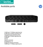 HP RENEW RENEW SILVER HP ProDesk 4 G1i Mini – Ultra 5-235, 16GB, 512GB SSD, No Mouse, Win 11 Pro, 1 years