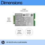 HP 4G LTE Modem m.2 WWAN Cat 16 L860-GL-16 Mobile Broadband Cellular (compatible with WWAN-ready EliteBook 630 640 645 660 665 830 835 840 845 860 865 1040 G11, x360 G11, ProBook 440 445 460 465 G11, ZBook Firefly Fury Power 14 16 G11 G11A)