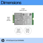 HP 5G Modem m.2 WWAN 4G/5G Sub-6 GHz FM350-GL Mobile Broadband Cellular (compatible with WWAN-ready EliteBook 830 835 840 845 860 865 1040 G11, x360 G11, ZBook Firefly Fury 14 16 G11 G11A)