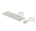 HP 225 G2 USB Wired Mouse Keyboard Combo, Copilot Key – Cashmere White – ESTONIAN