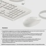 HP 225 G2 USB Wired Mouse Keyboard Combo, Copilot Key – Cashmere White – ESTONIAN