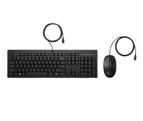 HP 225 G2 USB Wired Mouse Keyboard Combo, Copilot Key, spill resistant – Black – US ENG