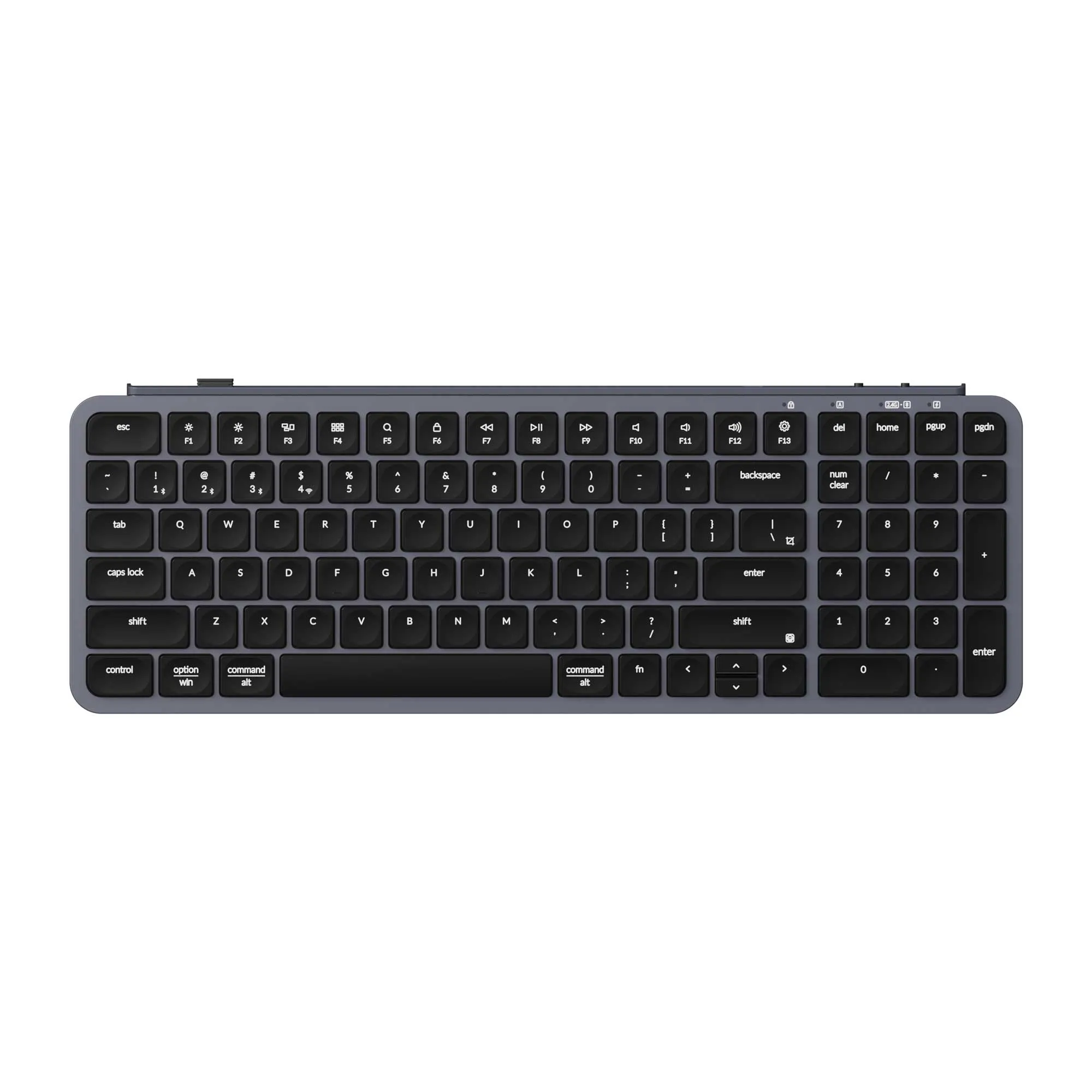 td-b2p-k1 Keychron B2 Pro – US Layout – Ultra Low Profile Scissor – Space Grey Wireless Keyboard